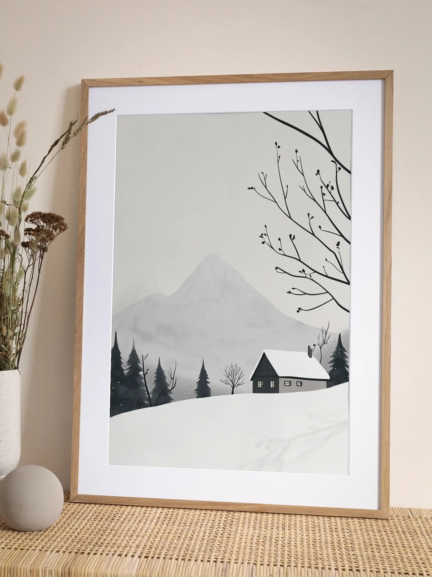 Winter Landscape House Snow Poster