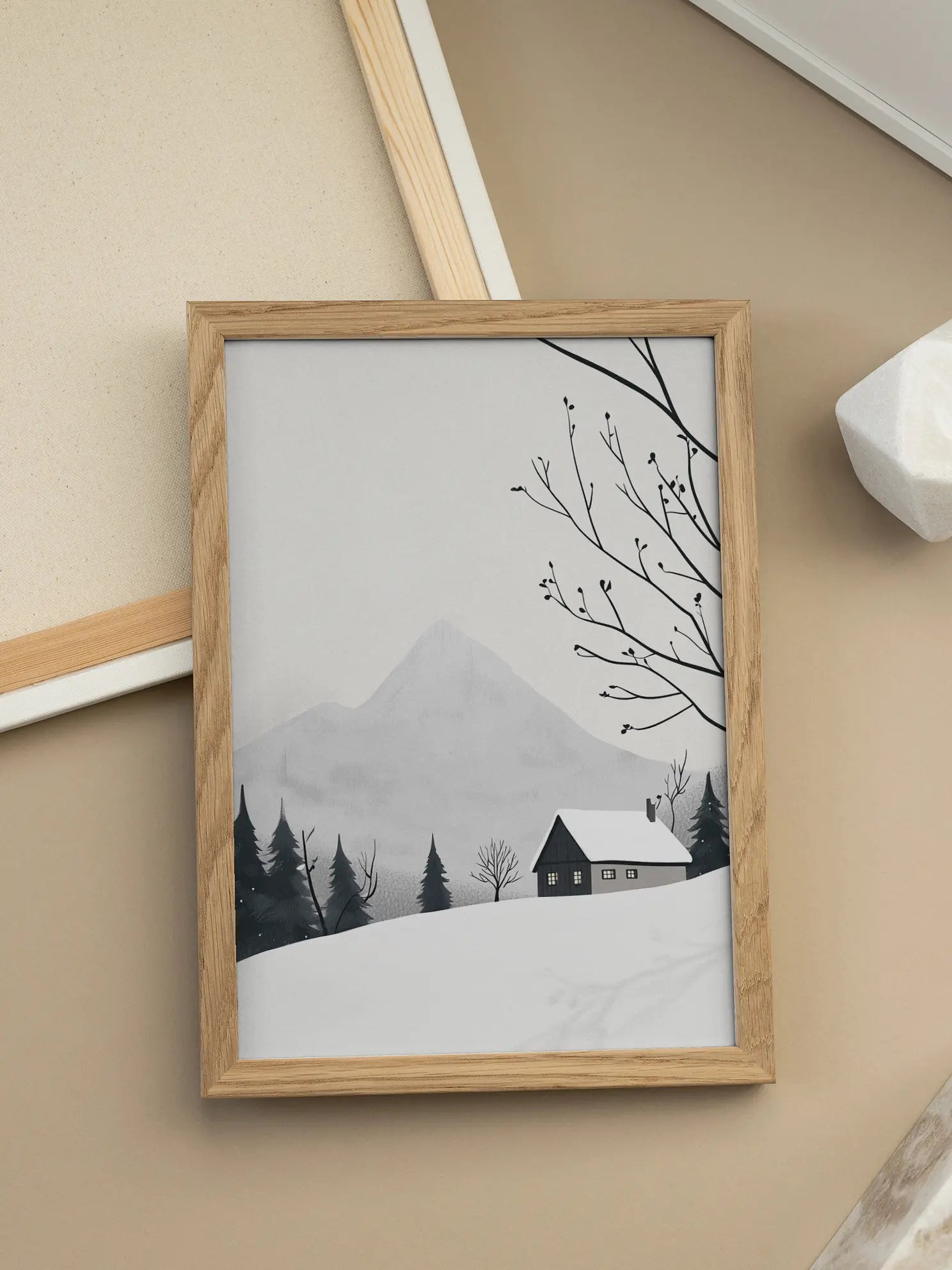 Winter Landscape House Snow Poster