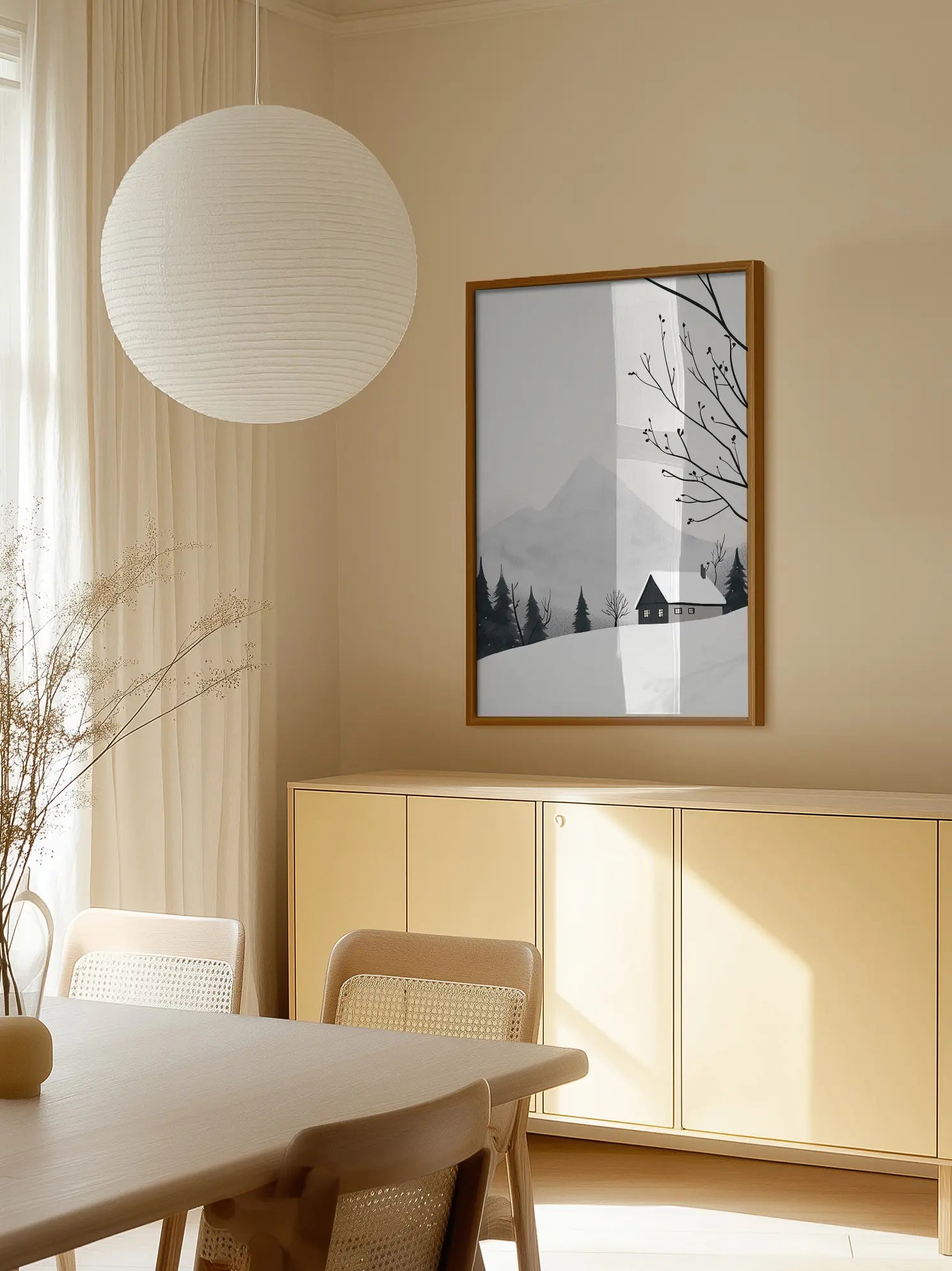 Winter Landscape House Snow Poster