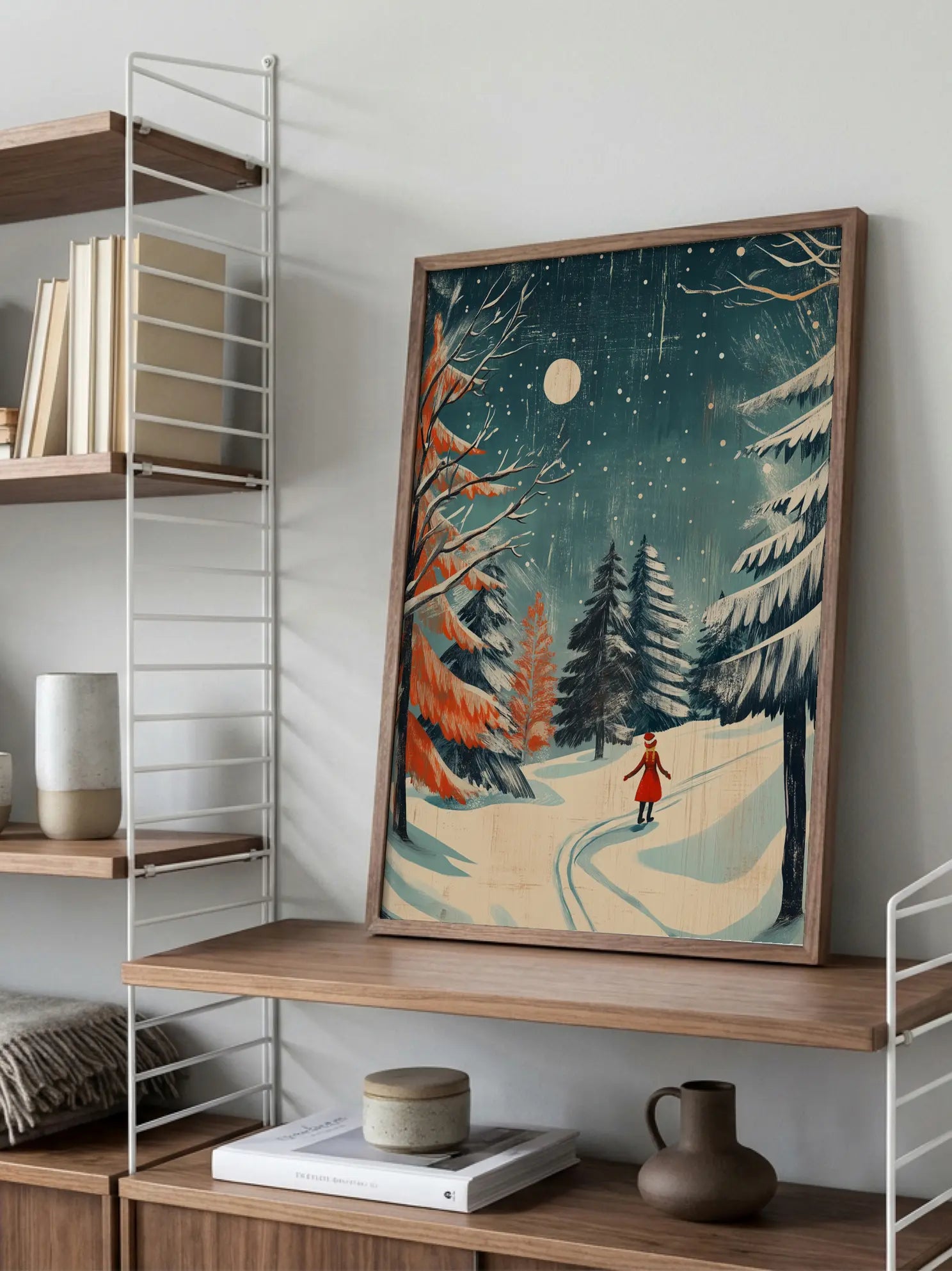 Winter Night Stroll Poster