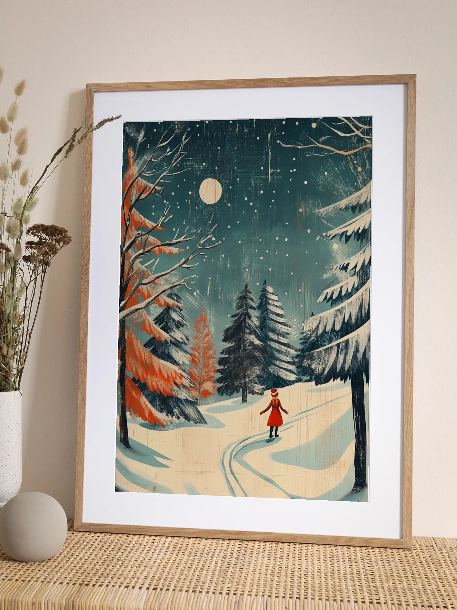 Winter Night Stroll Poster
