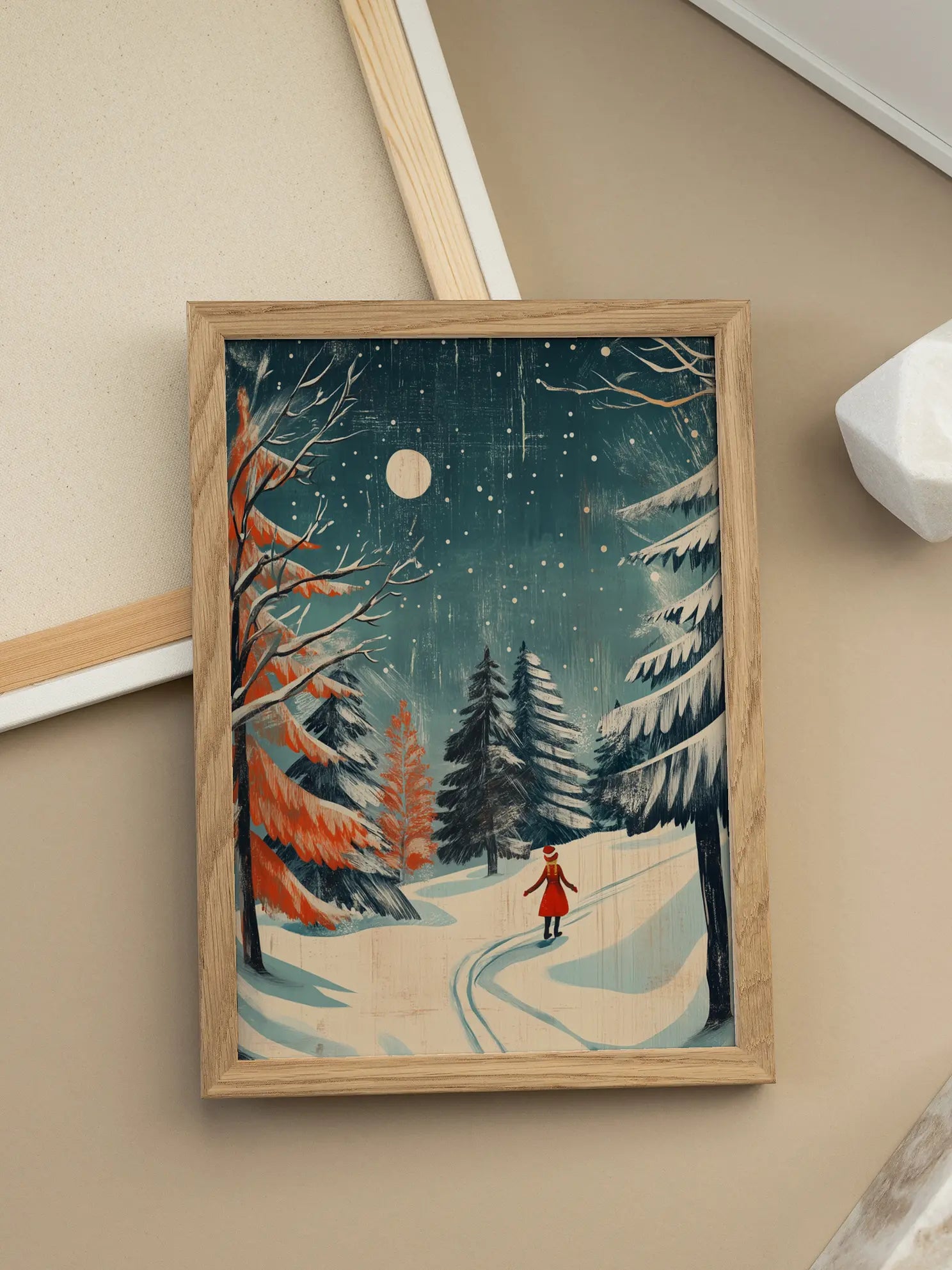 Winter Night Stroll Poster