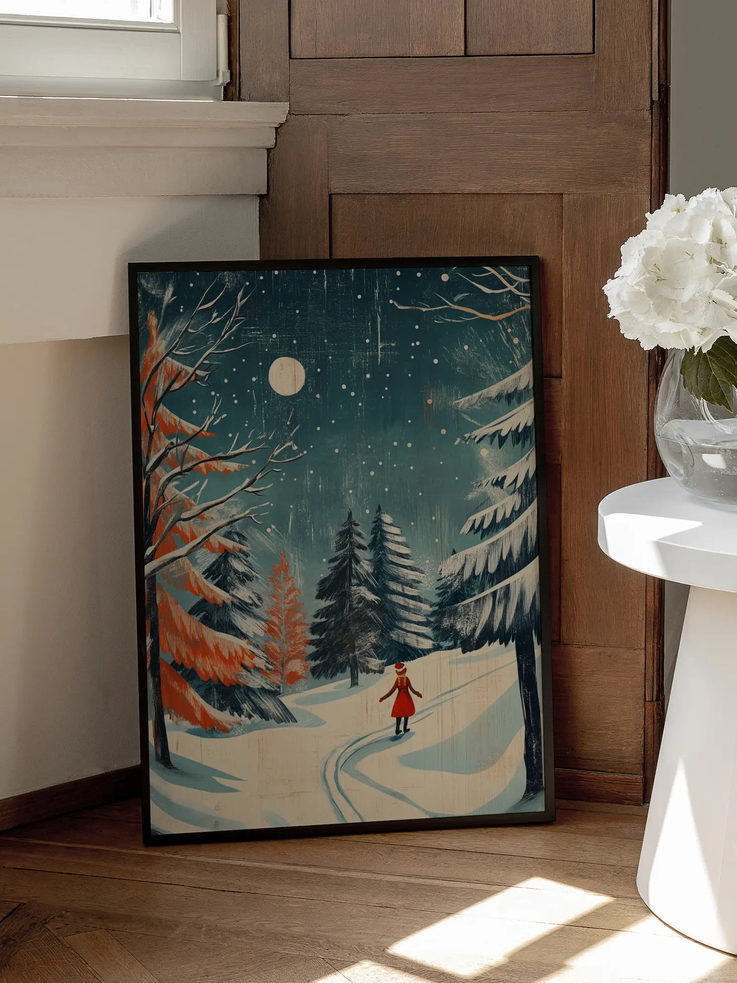 Winter Night Stroll Poster