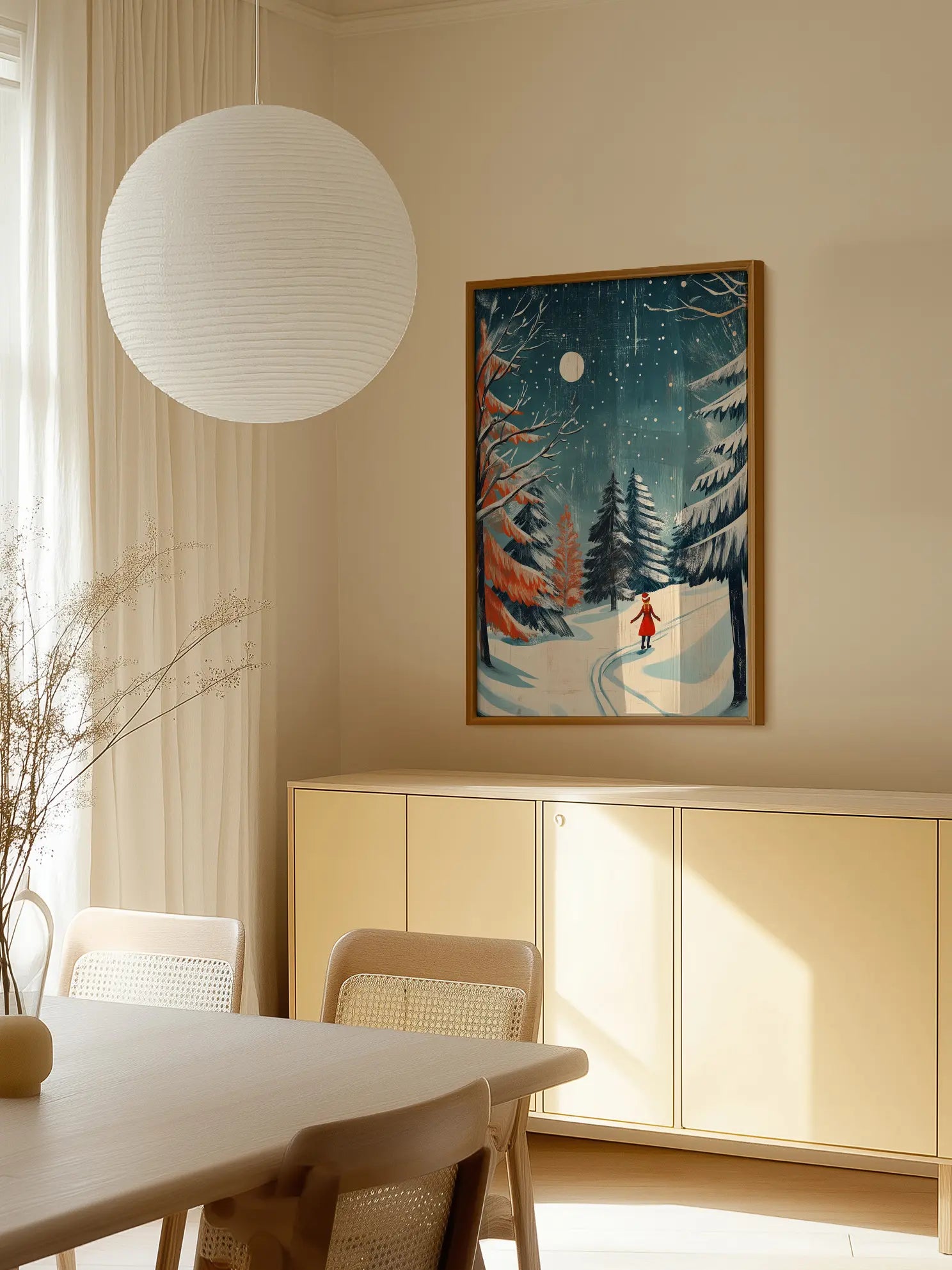 Winter Night Stroll Poster