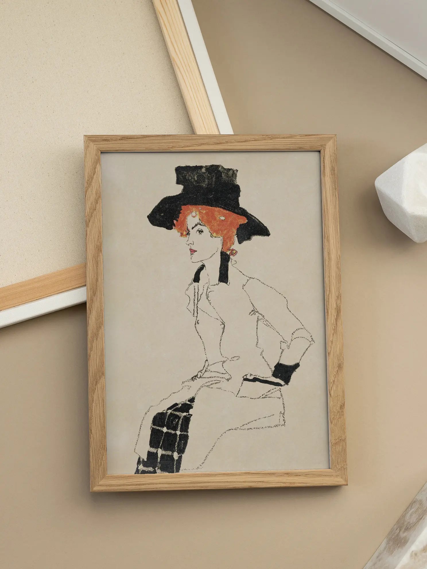 Woman in Hat Poster