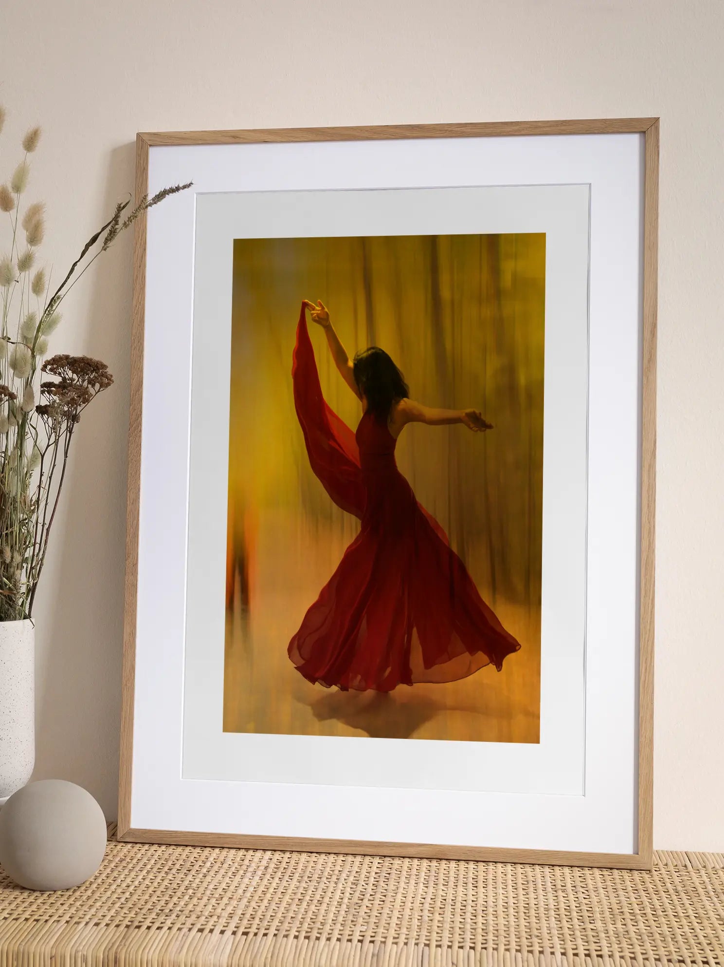 Woman in Red Dress Poster