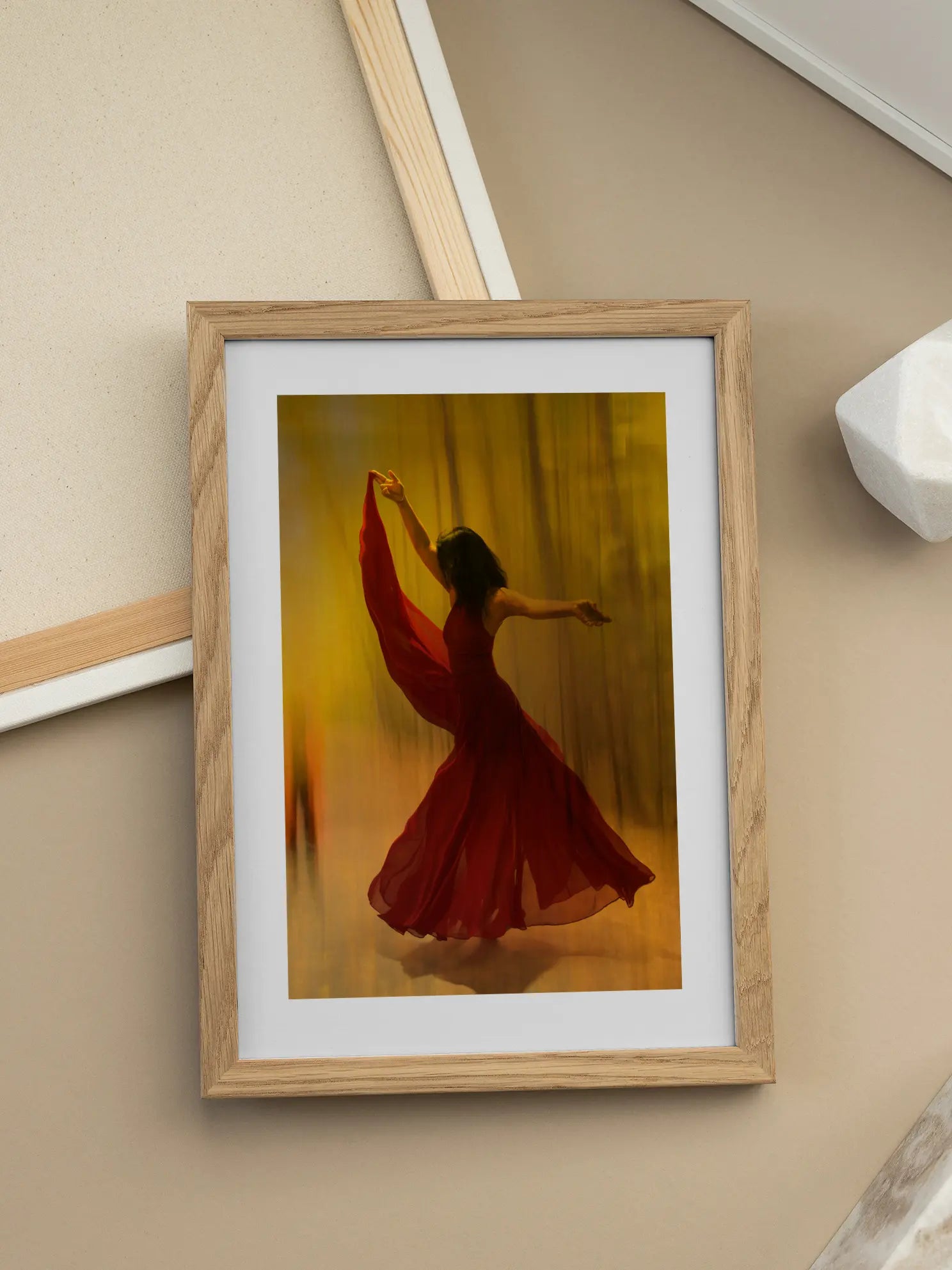 Woman in Red Dress Poster