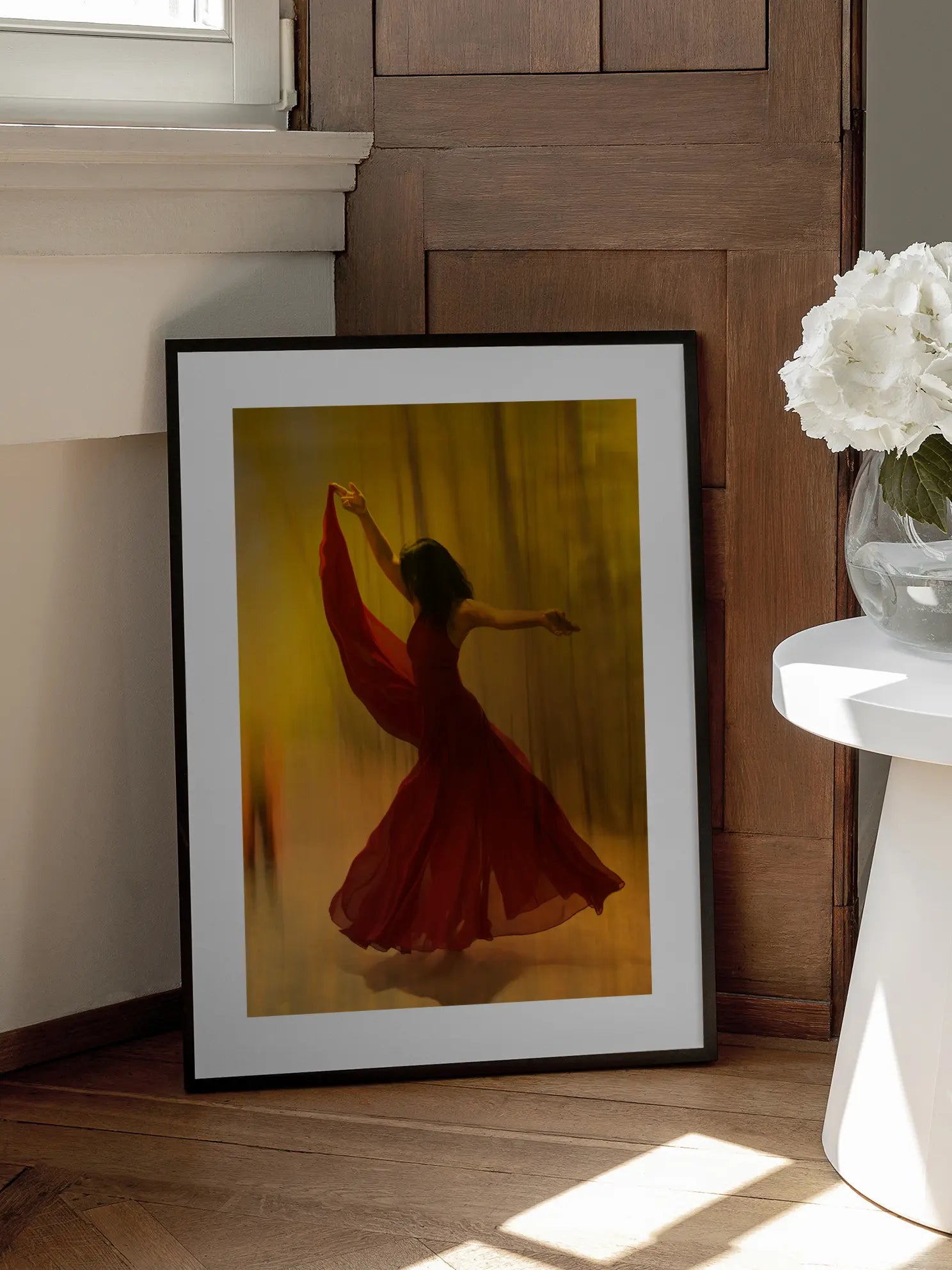 Woman in Red Dress Poster