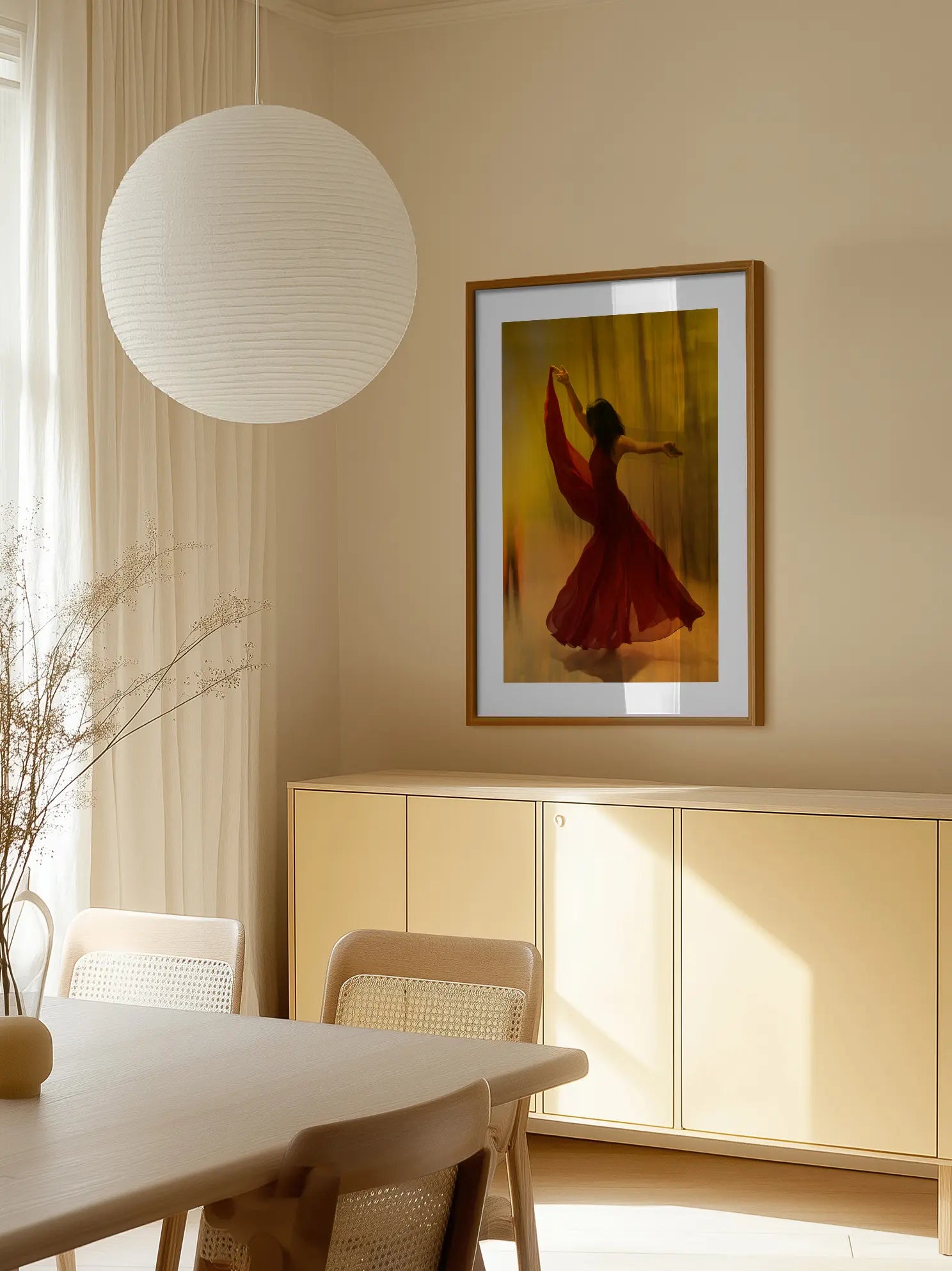 Woman in Red Dress Poster