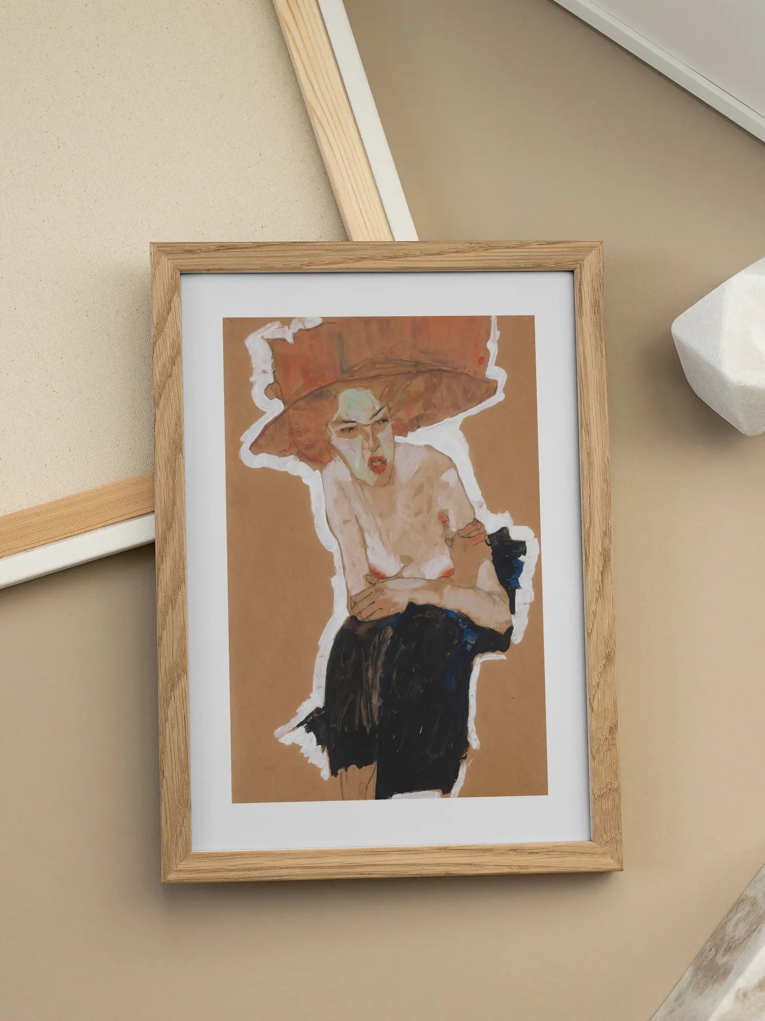 Woman with Hat Poster
