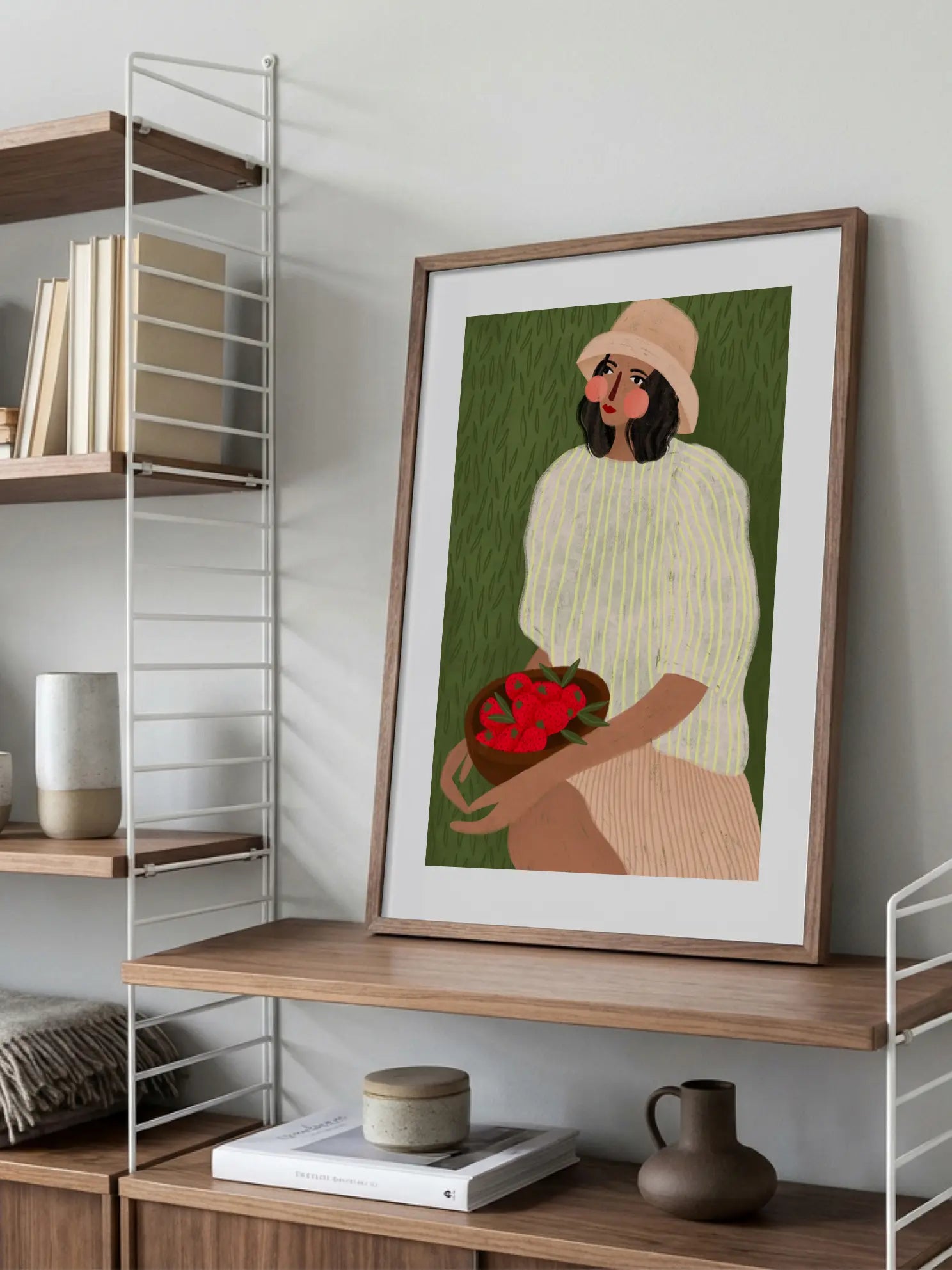 Woman with Strawberries Poster