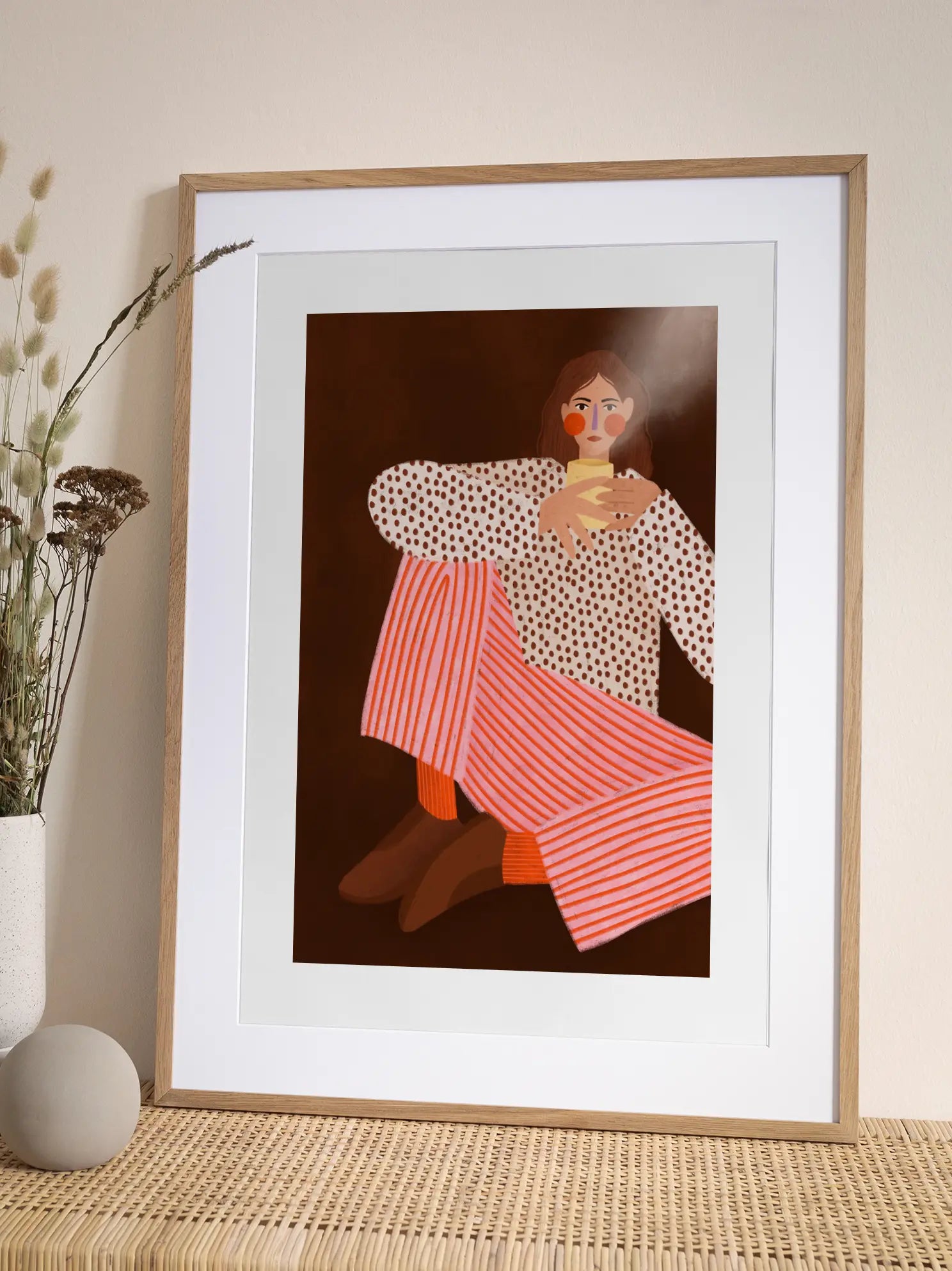 Woman With the Cup of Tea Poster