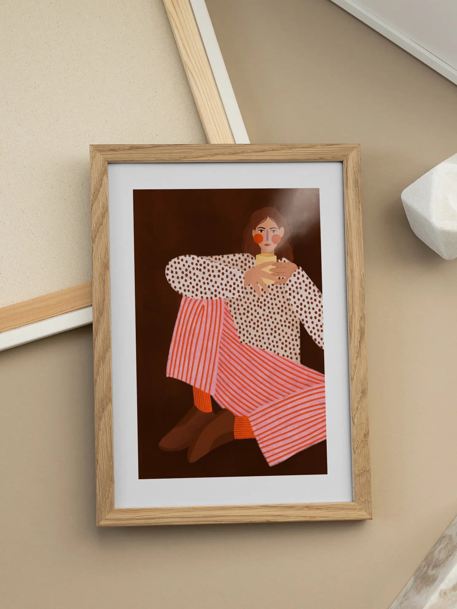 Woman With the Cup of Tea Poster