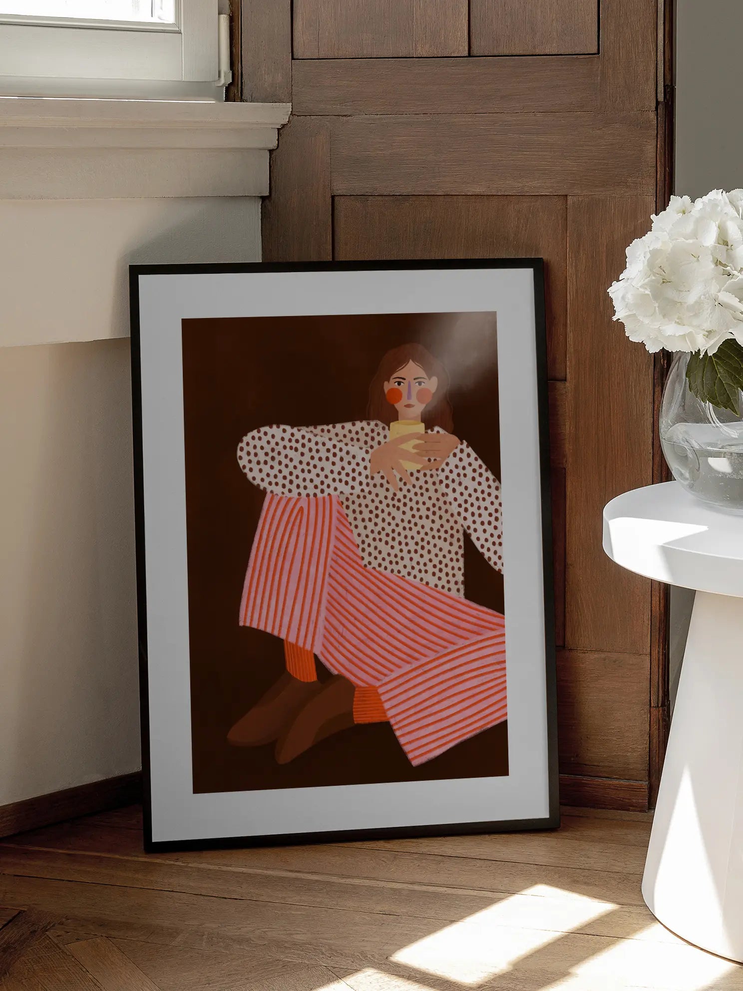 Woman With the Cup of Tea Poster