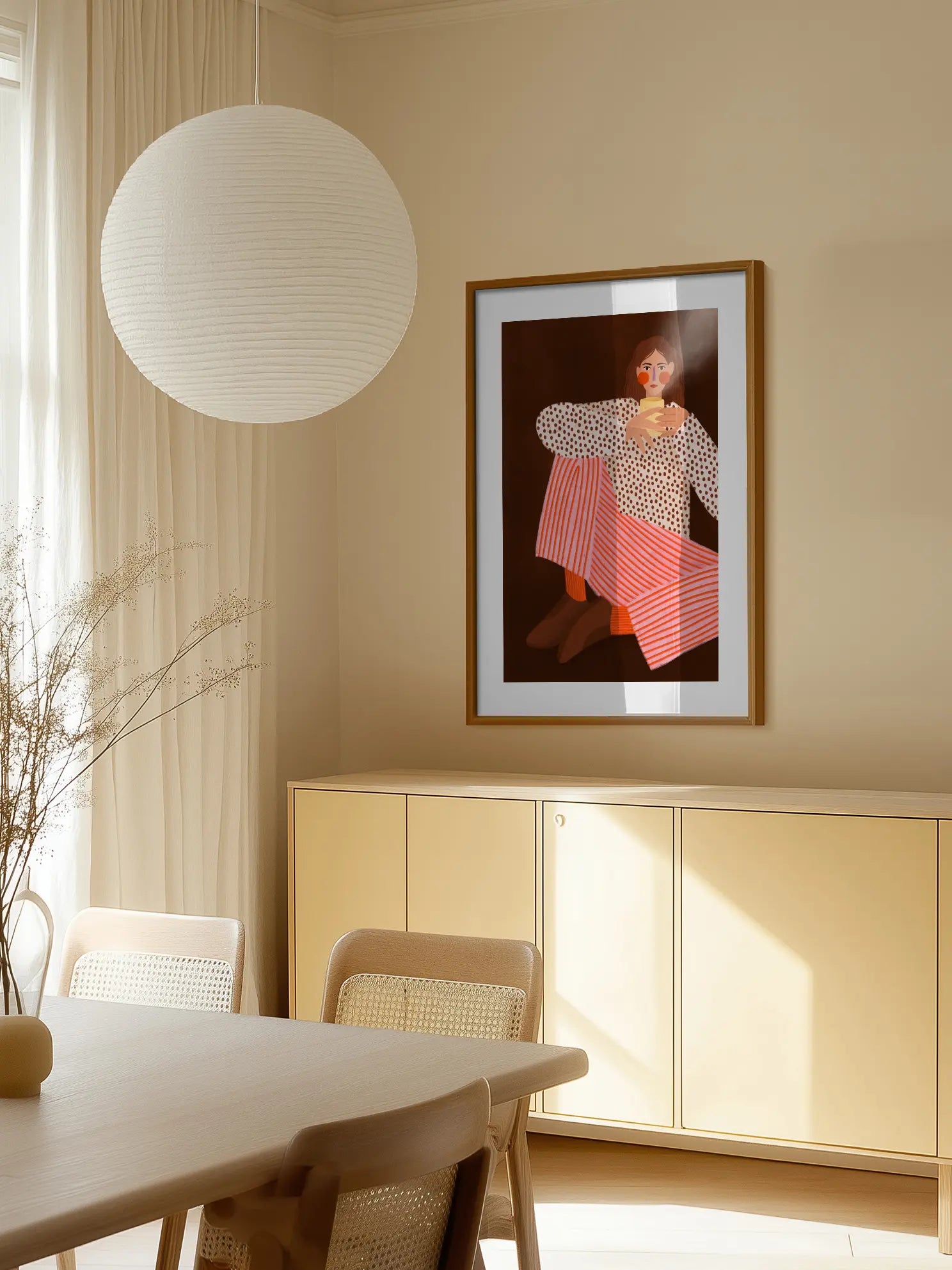 Woman With the Cup of Tea Poster