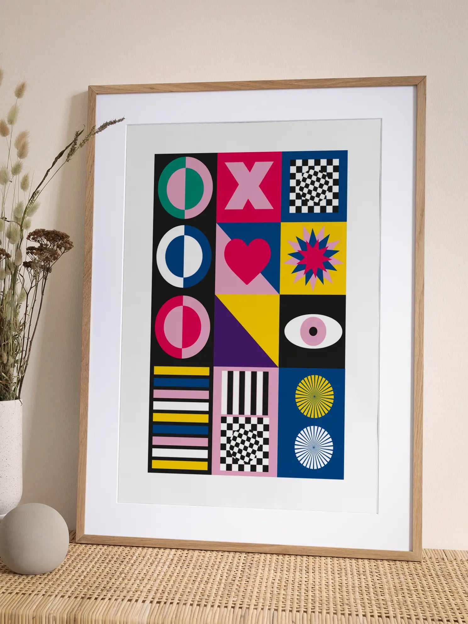 XO Geometric Poster