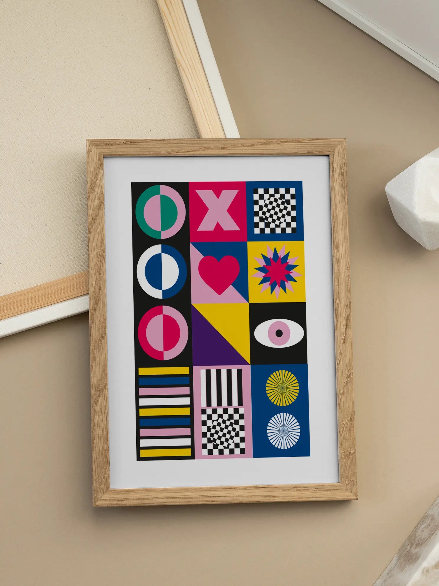 XO Geometric Poster