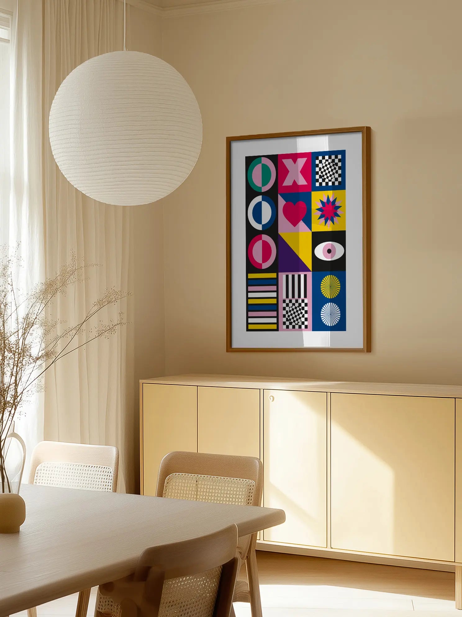 XO Geometric Poster