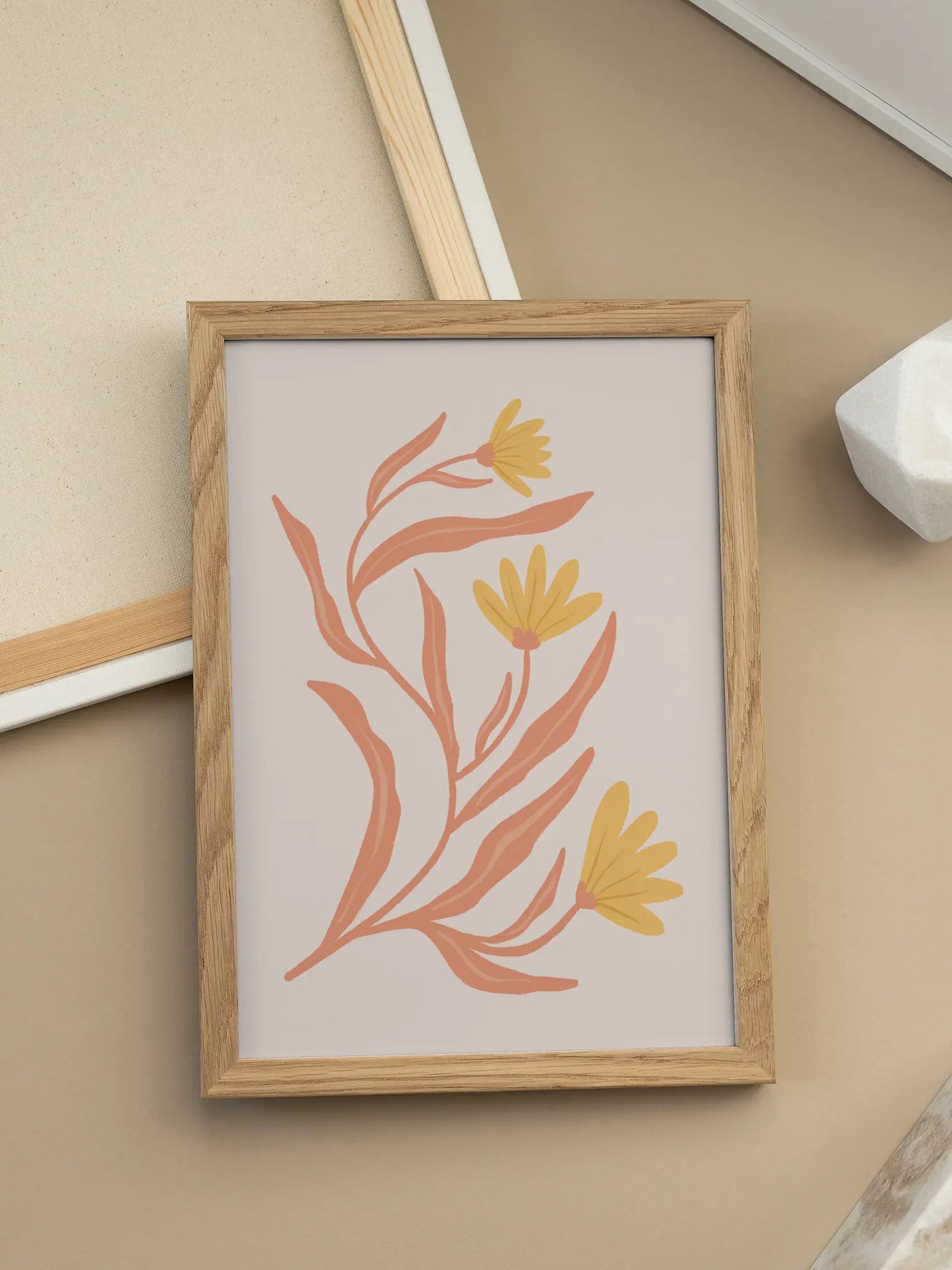 Yellow Botanical No1 Poster
