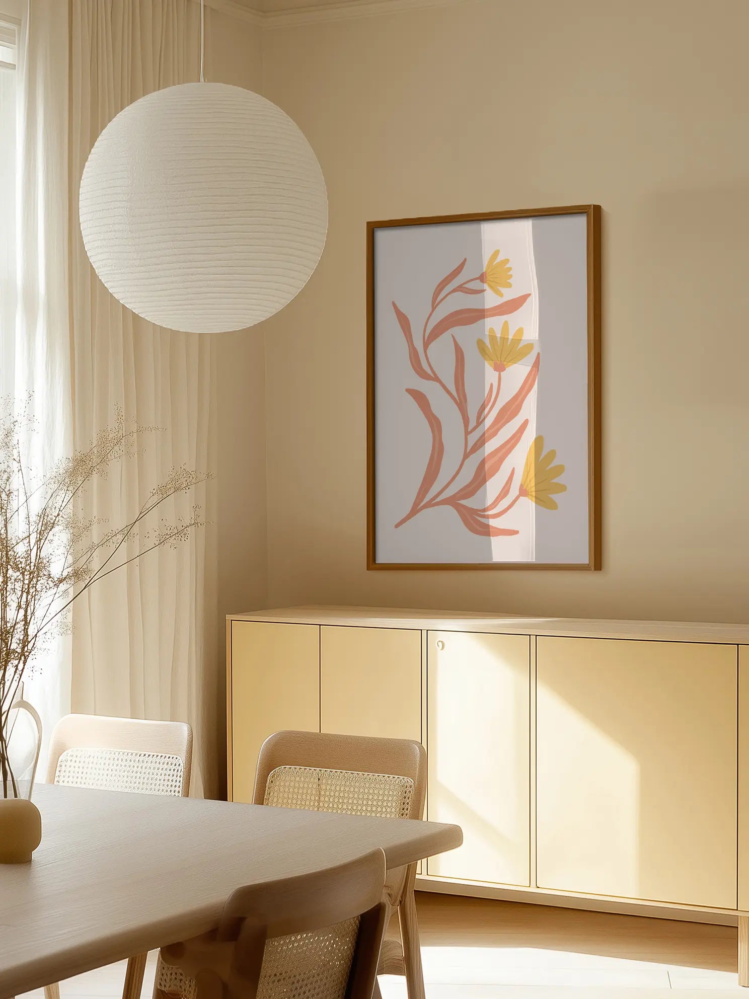 Yellow Botanical No1 Poster