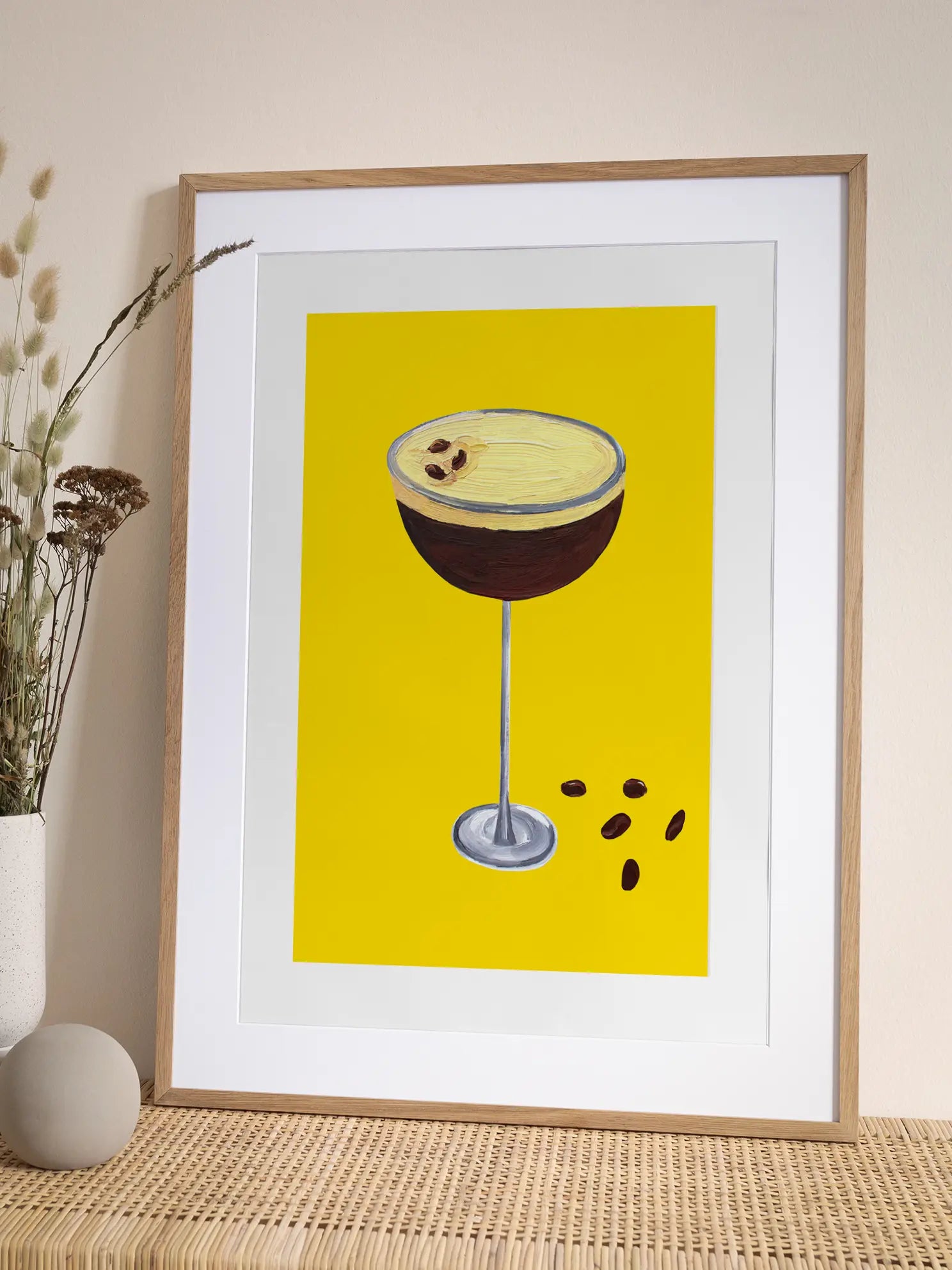 Yellow Espresso Martini Poster