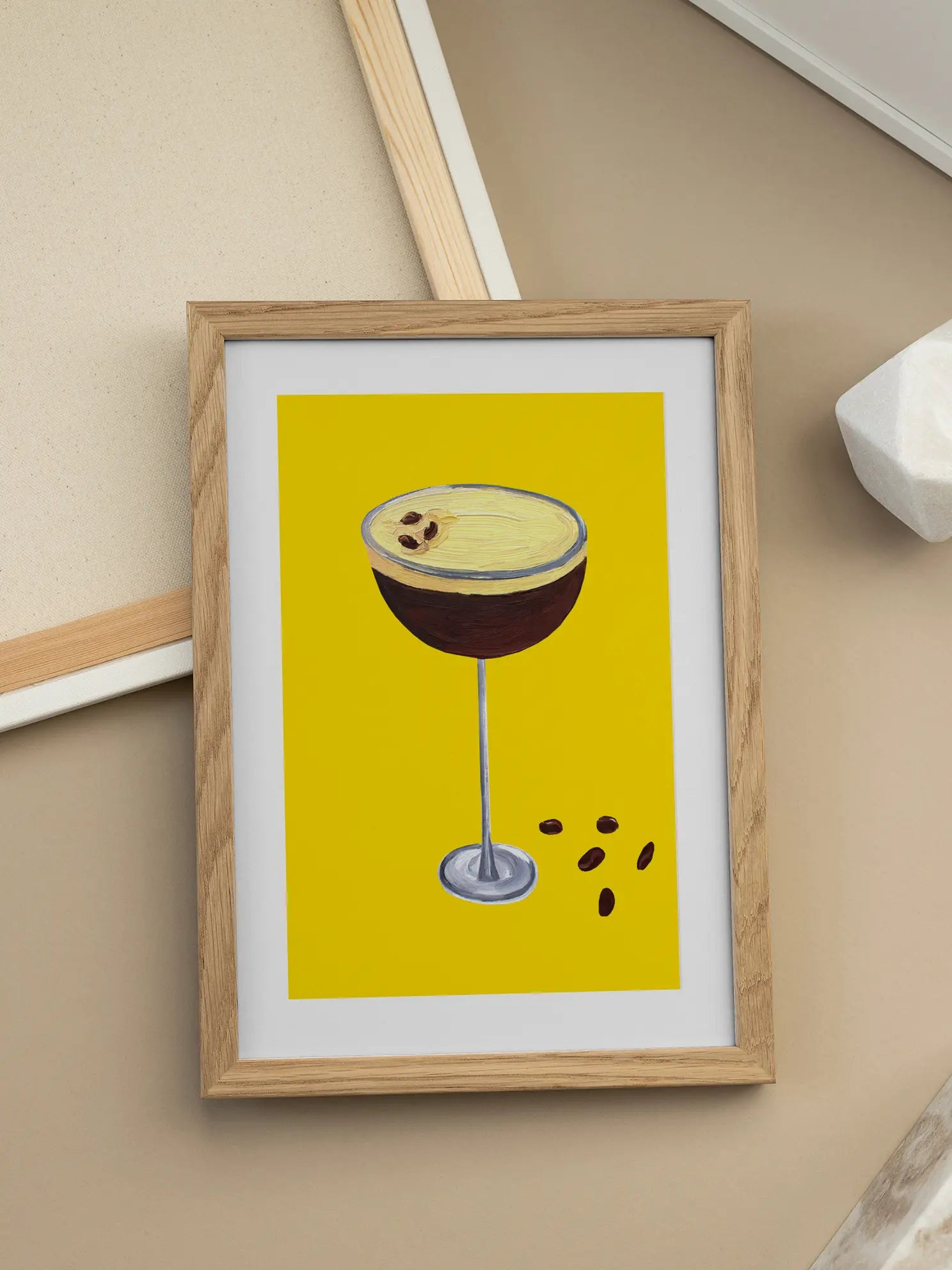 Yellow Espresso Martini Poster
