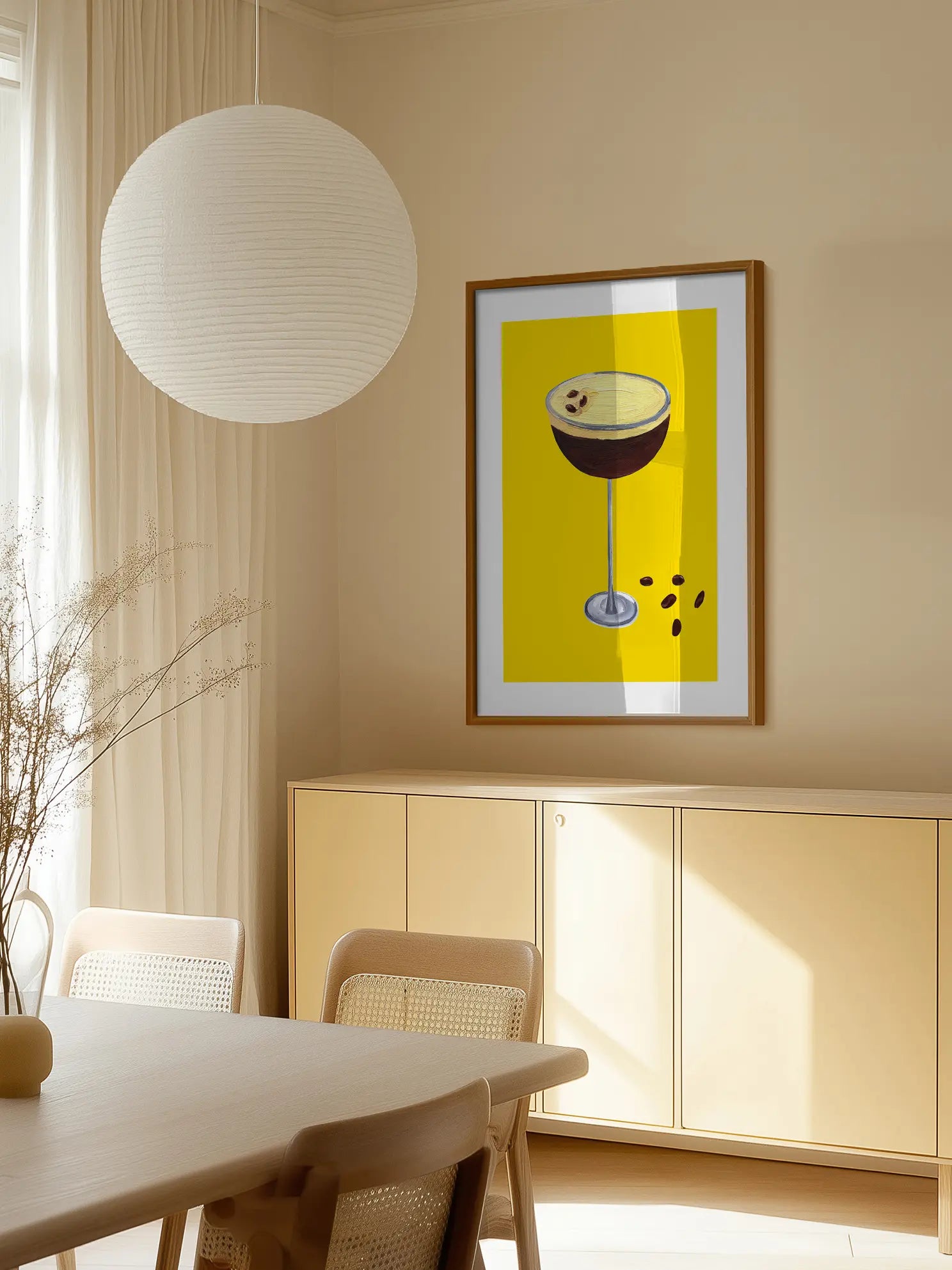 Yellow Espresso Martini Poster