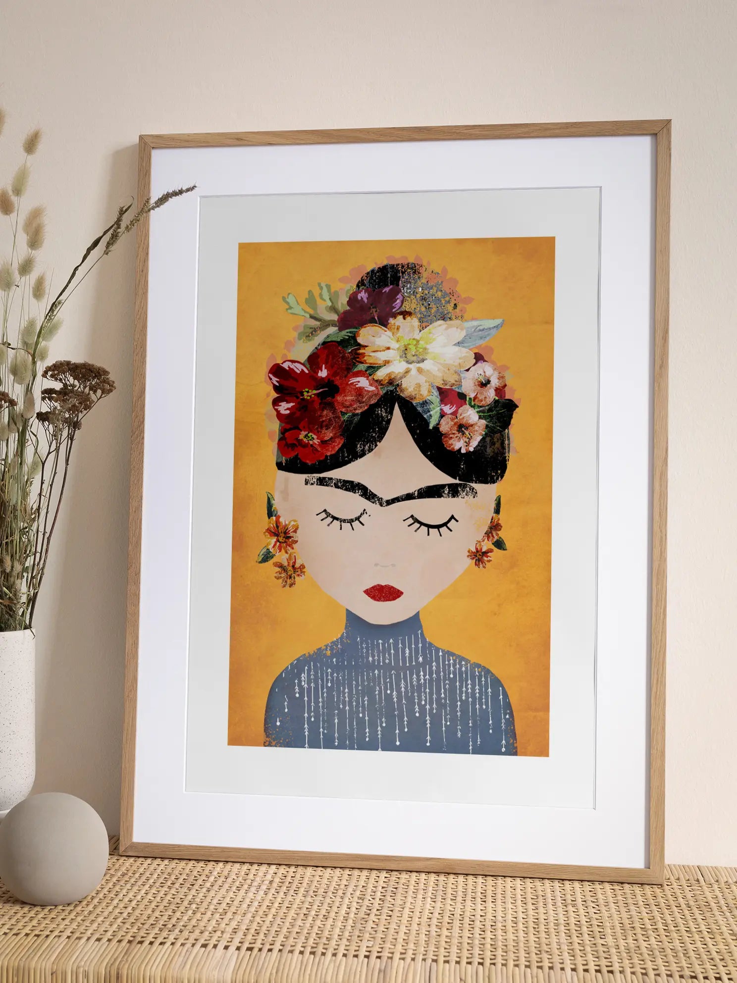 Yellow Frida Poster