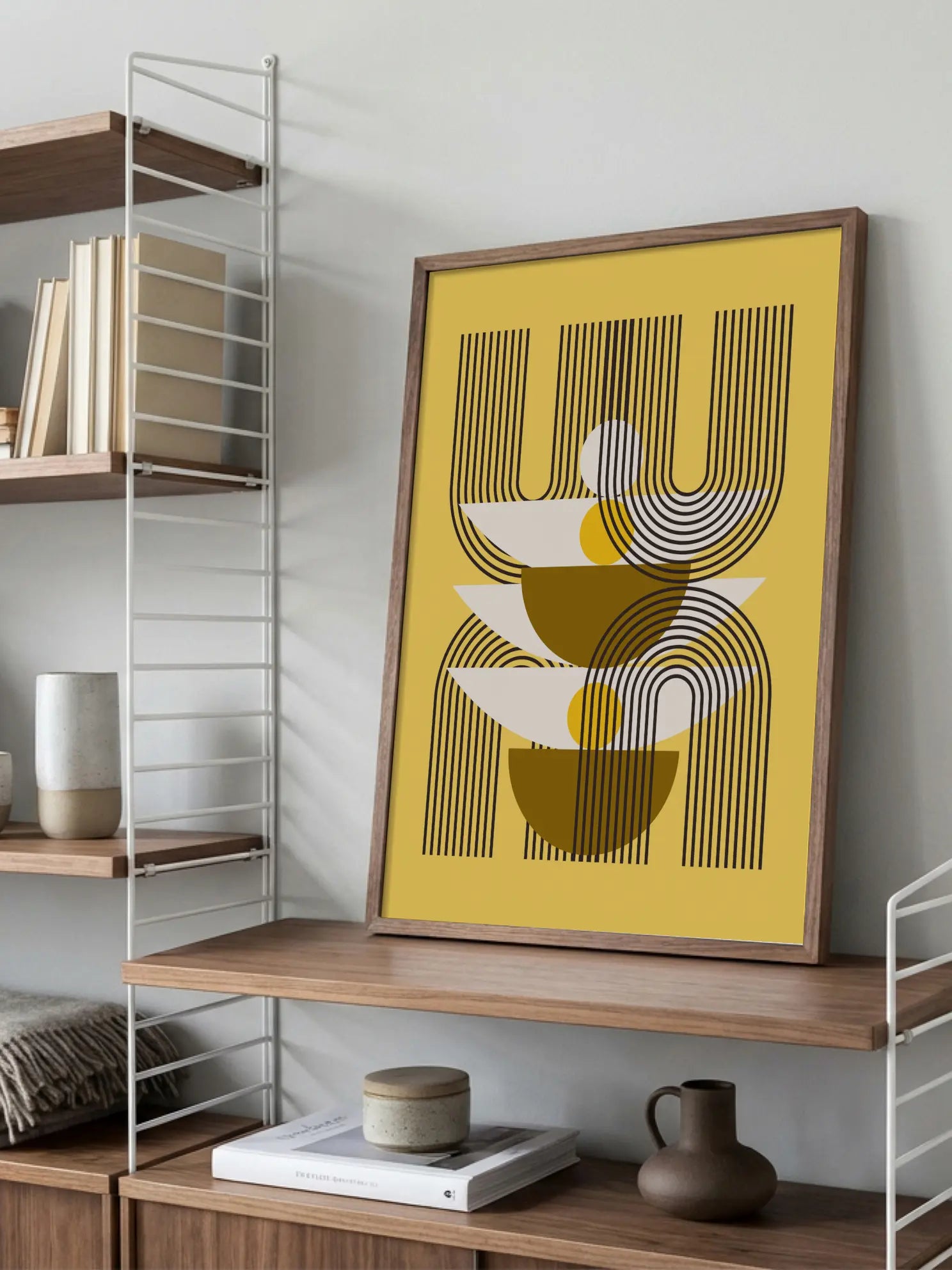 Yellow Graphic Geometrics Poster