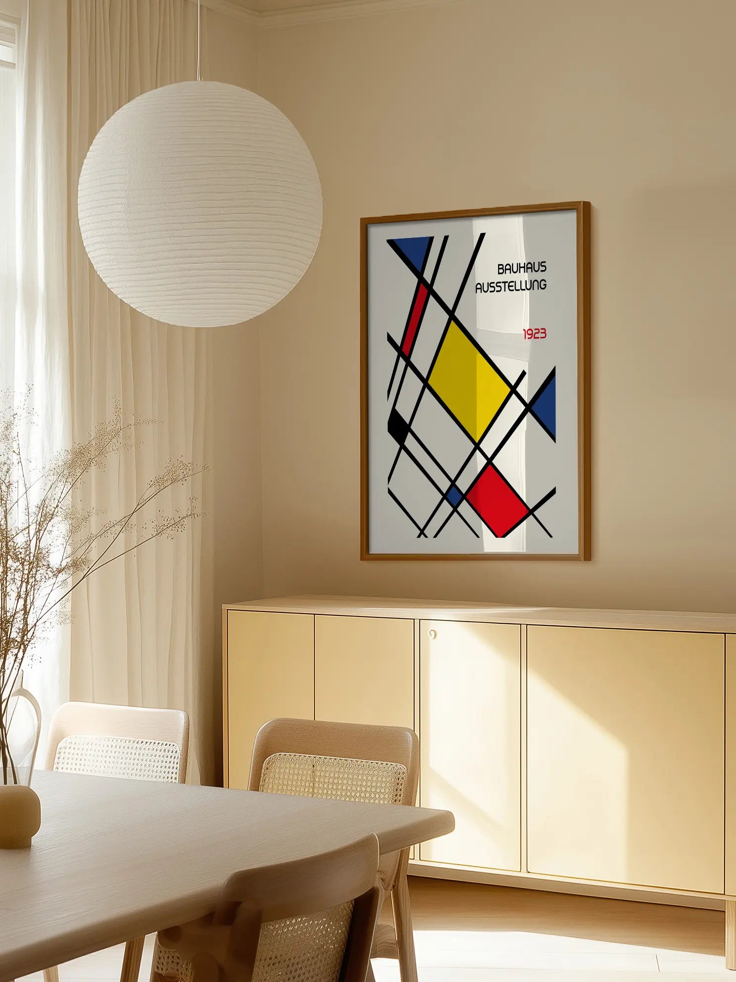 Yellow Grid — Bauhaus 1923 Poster