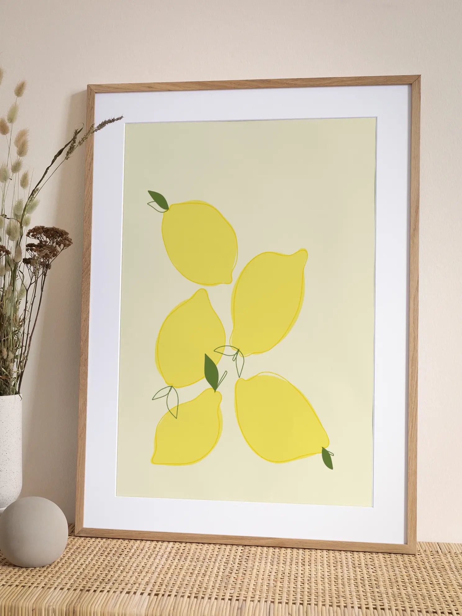 Yellow Lemons Poster