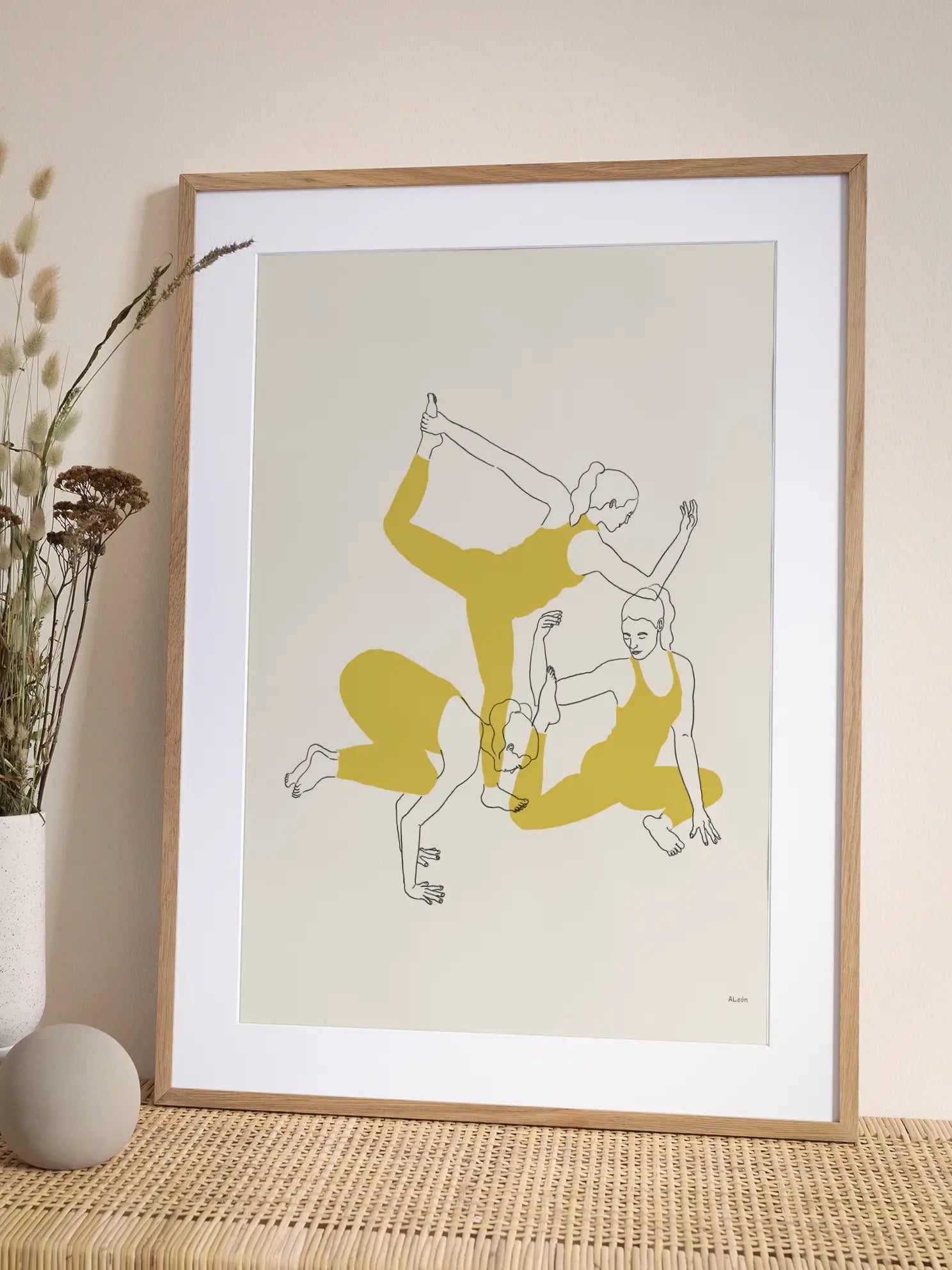 Yellow Yoga Poster