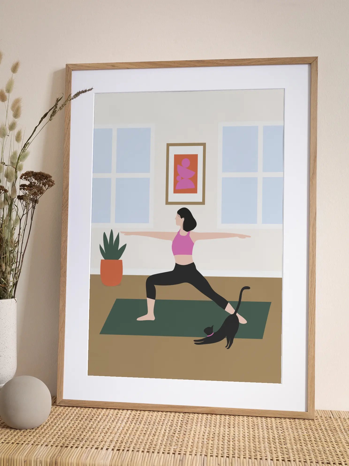 Yoga with Cat Poster