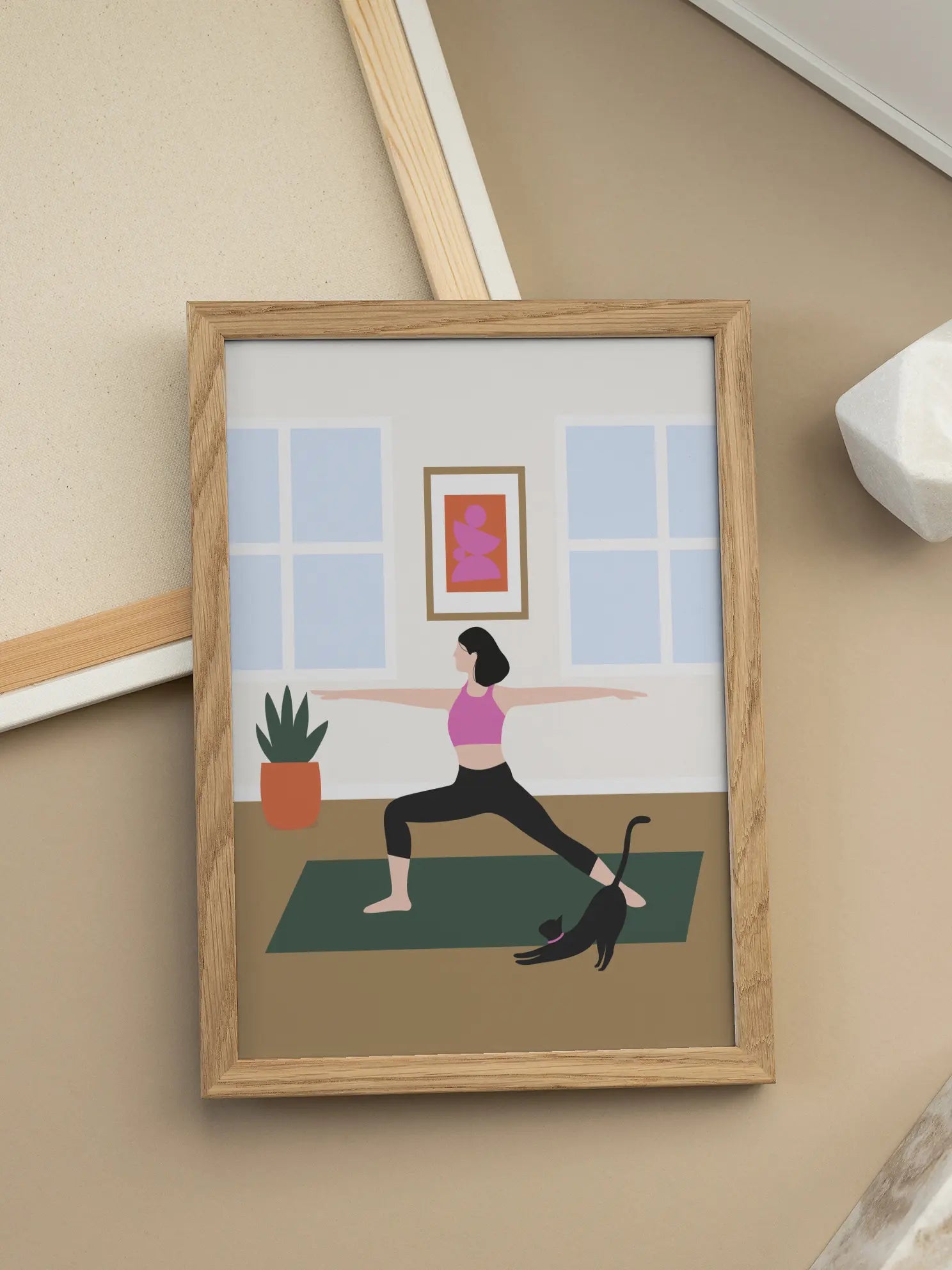 Yoga with Cat Poster