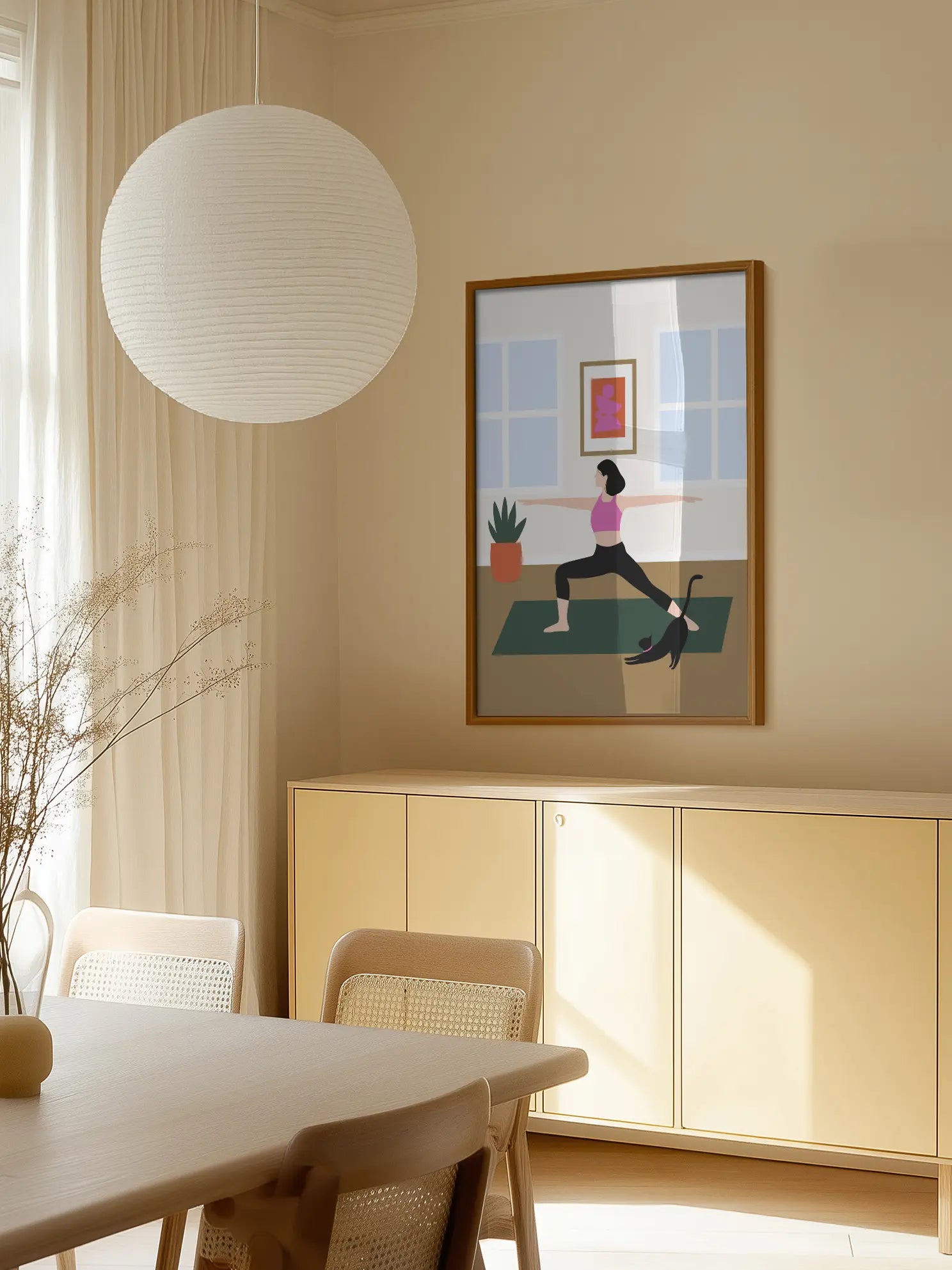 Yoga with Cat Poster