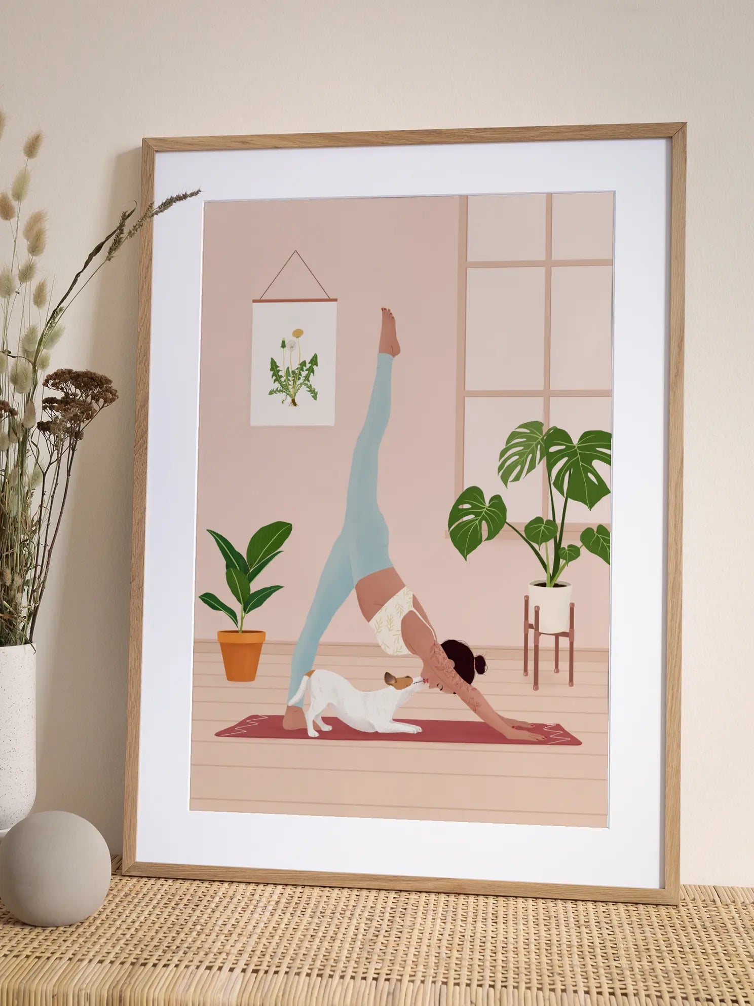 Yoga with Dog Poster