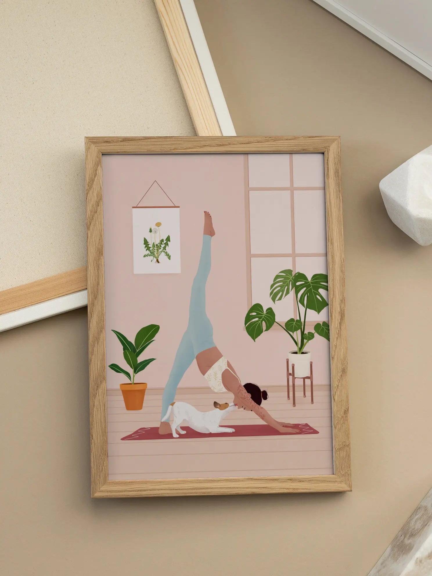 Yoga with Dog Poster
