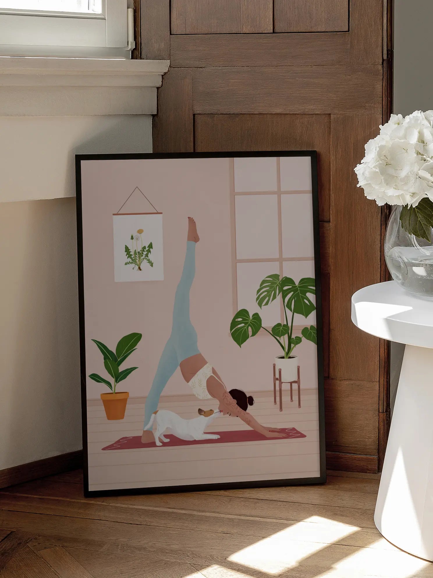 Yoga with Dog Poster