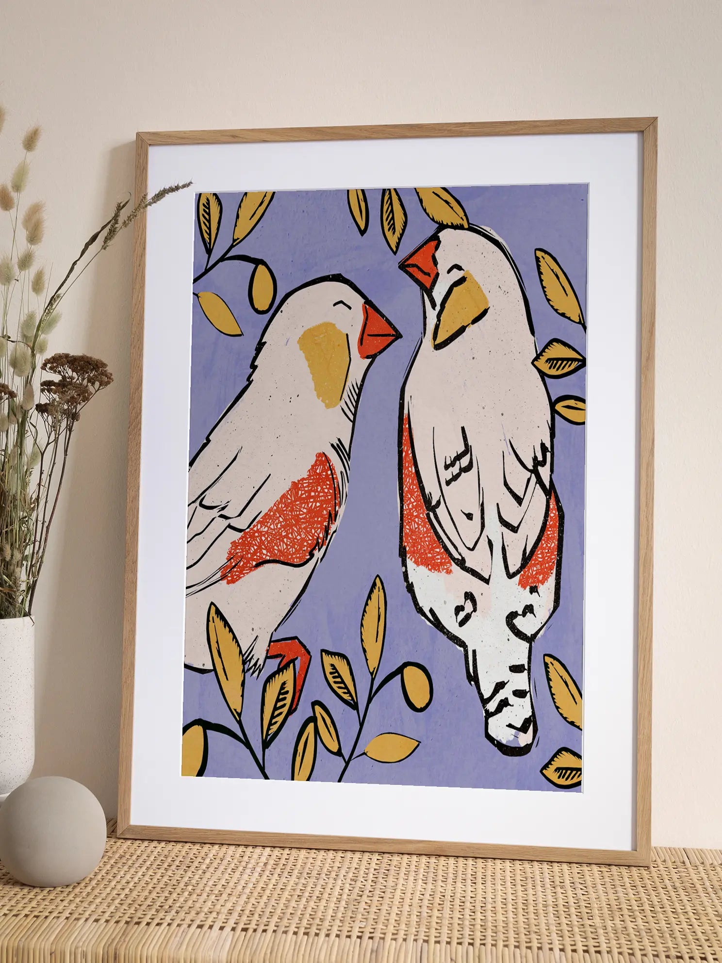 Zebra Finches Poster